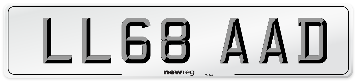 LL68 AAD Number Plate from New Reg